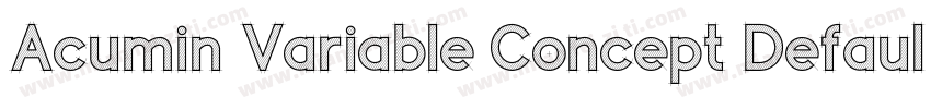Acumin Variable Concept Default字体转换